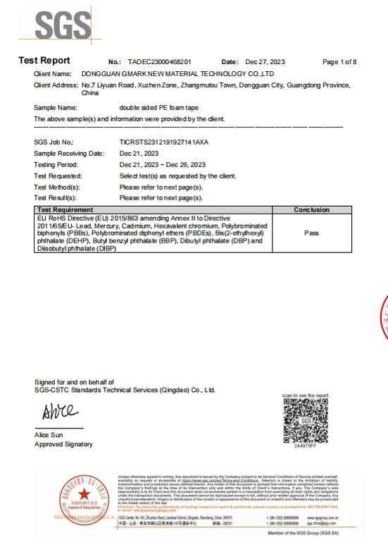 SGS Test Reports